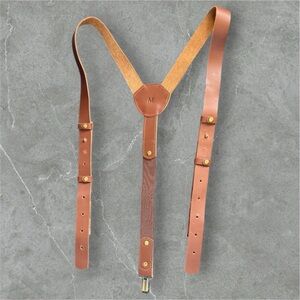 🆕Classic Brown Leather Suspenders
